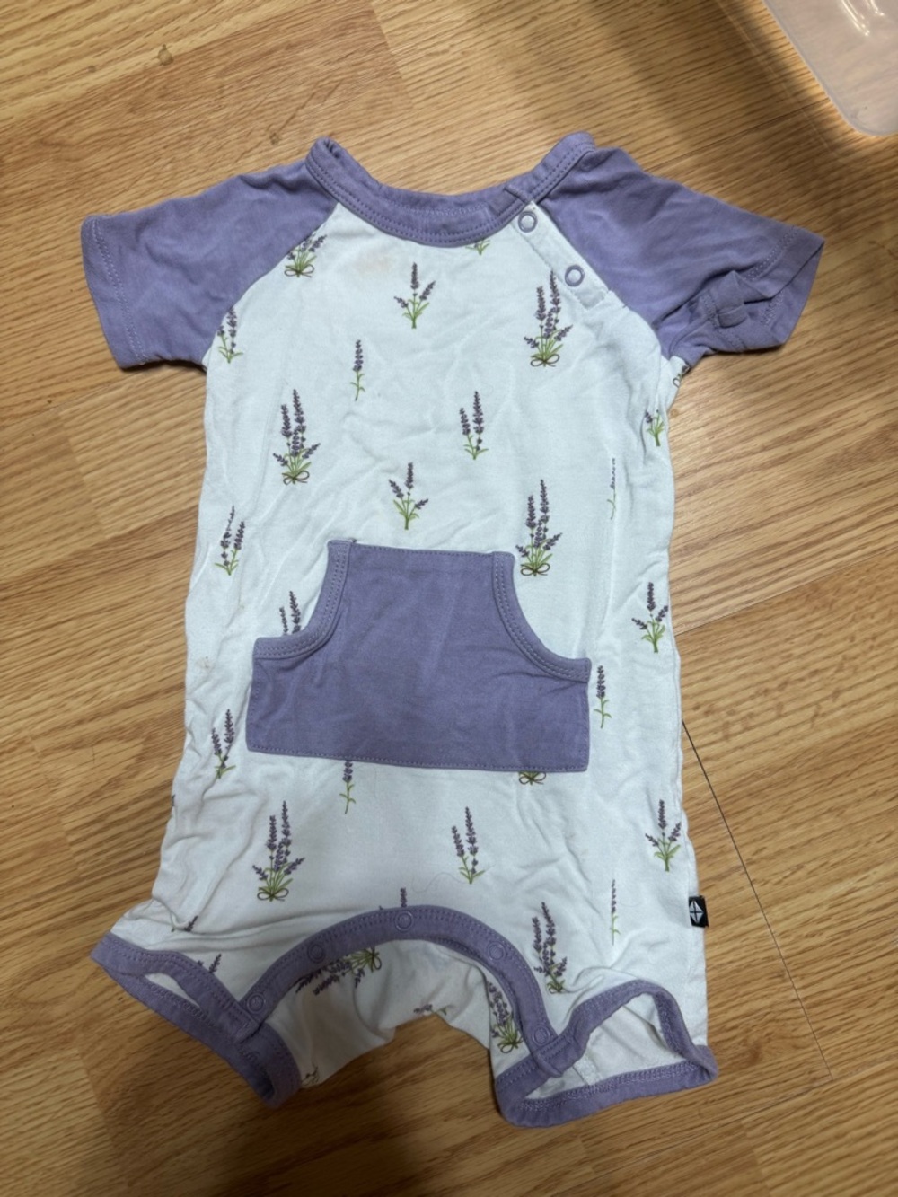Kyte BABY Lavender and White Infant Onesie